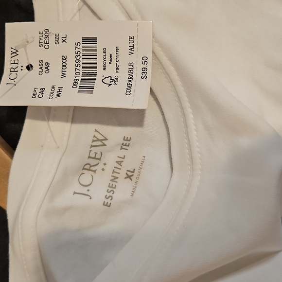 J. Crew Womens Essential short-sleeve crewneck tee In White NWT Sz. XL - Picture 5 of 5